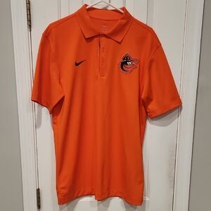 Nike Men's Bright Orange Polo with Logo